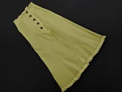 AZUL BY MOUSSY アズールバイマウジー フリンジ 巻き ラップ デニムスカート sizeS/黄緑 ■■ レディース