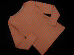 Le minor ルミノア ボーダー ボートネック カットソー グレーxオレンジ ◇■ レディース