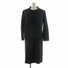 ジェイプレス J.PRESS 23SS BAHARIYE スーツ セットアップ 2点セット ノーカラージャケット ワンピース ベルト付き P7 P5 ネイビー JKG0SS0004 OPGJSS0003 /NQ