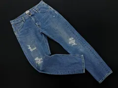 Lee リー nano universe ナノユニバース 別注 LB9993 ダメージ加工 テーパード デニムパンツ sizeS/青 ■■ メンズ