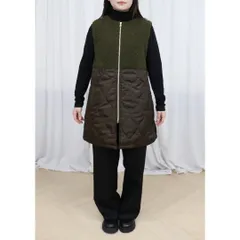 新品 matute 2way コート 袖取り外し キルティング ボア S M カーキ ロングベスト ジレ 暖かい 秋冬 万能 人気 お洒落 高品質 着回し 便利  快適 上品 トレンド デザイン 注目 フリー 寒さ対策 冬映え 良質 防寒具　プレゼント　贈り物