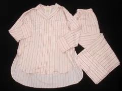 新品 gelato pique ジェラートピケ サテン ロゴ ストライプ 上下 セット パジャマ ルームウェア sizeF/ピンク ■■ レディース