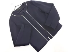 7-IDconcept. 7-IDコンセプト ノーカラー ジャケット size38/紺 ◇■ レディース