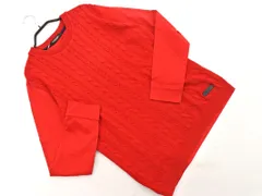 BLACK LABEL CRESTBRIDGE ブラックレーベル クレストブリッジ ケーブル編み ニット 切替 カットソー sizeM/赤 ◇■ メンズ