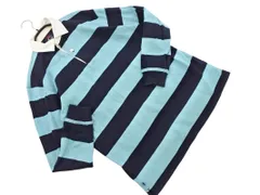 BROOKS BROTHERS ブルックスブラザーズ ボーダー ポロシャツ sizeL/紺ｘサックス ◇■ メンズ