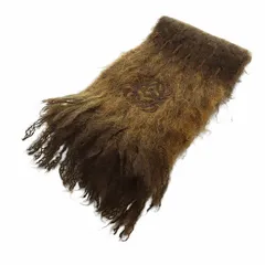 ロエベ LOEWE マフラー ストール ロゴ アナグラム モヘア 茶 ブラウン ■GY19 /MQ