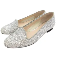 ダイアナ DIANA フラットシューズ パンプス グリッター 23.5cm シルバーカラー /AE