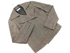 a.v.v アーヴェヴェ ウール混 ビッグカラー ジャケット size38/グレー ◇■ レディース