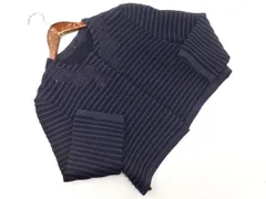 TO BE CHIC トゥービーシック ボーダー 刺繍 カーディガン sizeⅢ/紺 ◇■ レディース