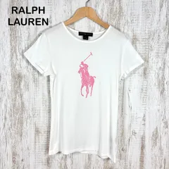 RALPH LAUREN ラルフローレン ピンクポニー プリント Tシャツ 半袖 カットソー ホワイト
