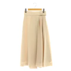 ジャスグリッティー JUSGLITTY 巻き風Aラインロングスカート フレア 0 ベージュ /CX ■OS