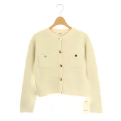 スナイデル SNIDEL 24AW フォックスファーニットジャケット ノーカラー F 白 ホワイト /AT ■OS ■SH