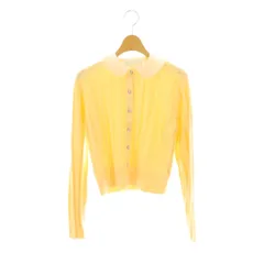 セルフォード CELFORD 襟付きビジューニットカーディガン 38 イエロー /DF ■OS