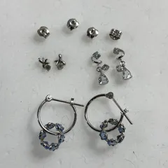 ★  K14WG刻印 14金 ホワイトゴールド 両耳ピアス アソート 3組セット 総重量 1.81g アクセサリー 現状品 0.001kg