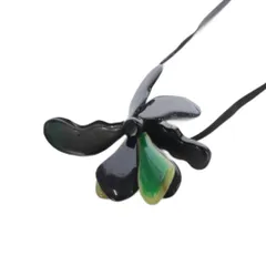 マルニ MARNI フラワーモチーフ ネックレス 黒 ブラックのサムネイル