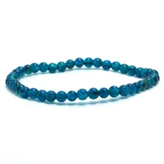 クォーツ（染め）ブルー【丸玉】4mm 数珠 天然石 ブレスレット パワーストーン ブレス お守り 選べるサイズ