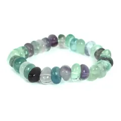 フローライト【タンブル】6×10mm 数珠 天然石 ブレスレット パワーストーン ブレス お守り 選べるサイズ