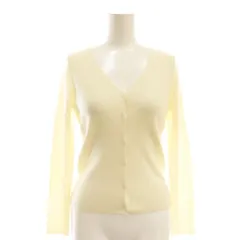 アナイ ANAYI ウールVネックリブカーディガン ニット 36 アイボリー /DF ■OS