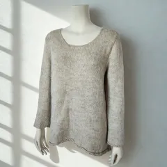 ザラ ZARA　アルパカ混 ヴィンテージ風ニット　ベージュ　レディース