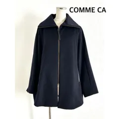 COMME CA  コムサ　コート　濃紺　9号　シンプル　無地　裏地あり　秋冬コーデ　送料込み　6459467のサムネイル