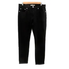 リーバイスプレミアム Levis PReMIUM カラーデニムパンツ ジーンズ スキニーパンツ ロング丈 ロールアップ 27 XS 黒 ブラック /HO42