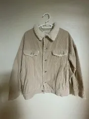 アイボリー色 コーデュロイ ジャケット