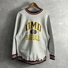 90‘s CHAMPION リバースウィーブ UMD BASEBALL カレッジロゴ ボーダーリブ スウェット