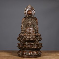 仏教美術 準提菩薩 準提仏母像身辺 千手観音小仏像 銅製 工芸品 置物