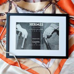 HERMES アートプリント エルメス ヴィンテージ広告（額装） ケリー