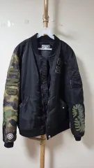 ハ*ド様 APEブラック MA-1 フライトジャケット シャークデザイン タグ