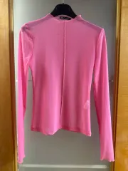 ザラ ピンク シースルー 長袖Tシャツ