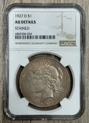 NGC-AU 洗浄 アメリカ合衆国 1934D ピースダラー　銀貨 1934-S ピース シルバー ダラー 1 ドル コイン - NGC AU 詳細認定