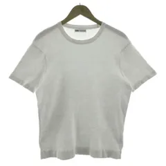 ザラ ZARA ニット Tシャツ 半袖 切替え コットン ホワイト 白 M