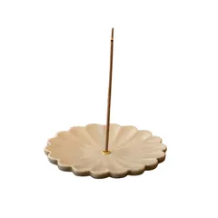 [koulaya]線香立て 香炉 陶磁器製 ミニ 和風 四季デザイン 香皿付き 灰飛び防止 携帯用 瞑想 ヨガ 茶道 リ インテ おしゃれ 癒しグッズ　s11-19