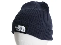 【お得なクーポン配布中!】 ノースフェイス ケーブル ニット キャップ メンズ レディース フリーサイズ / 帽子 アウトドア ビーニー ワッチ ボックスロゴ リブ編み 紺