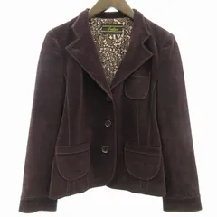レリアン Leilian 美品 テーラード ジャケット ブレザー 裏地総柄 コーデュロイ 日本製 紫 パープル 9 約M 0331■GY09