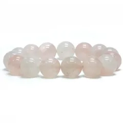 ローズクォーツ【丸玉】14～14.5mm 数珠 天然石 ブレスレット パワーストーン ブレス お守り 選べるサイズ