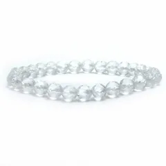 水晶 クリスタル【カット】6mm 数珠 天然石 ブレスレット パワーストーン ブレス お守り 選べるサイズ