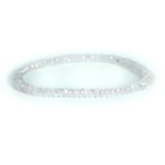 ローズクォーツ【ボタンカット】2×4mm 数珠 天然石 ブレスレット パワーストーン ブレス お守り 選べるサイズ