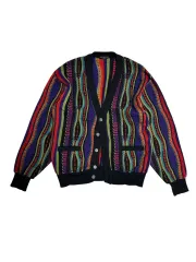 ヴィンテージ 100% ウール カーディガン L XL