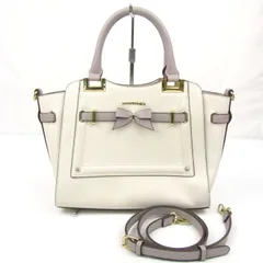 サマンサベガ リボンモチーフ ハンドバッグ ショルダーバッグ 2way 鞄 ブランド レディース アイボリー Samantha Vega 【中古】