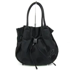 アニエスベー トートバッグ ドット ロゴ 巾着 ハンドバッグ 鞄 ブランド レディース ブラック agnes b. 【中古】