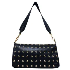 PRADA　プラダ　バッグ　パンチング　レザー　セミショルダー　肩掛け　黒　ブラック