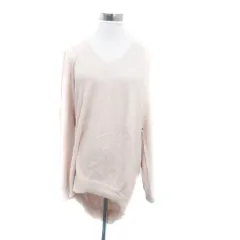 サマンサモスモス SM2 ニット セーター Vネック 長袖 無地 M ピンクベージュ /HO11