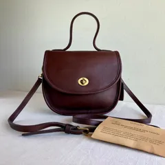 Vintage Coach Bella Court Bag Mahogany Leather Shoulder Bag Rare