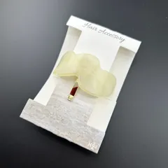 【新品】定価1650円 ヘアアクセサリー ポニーフック ヘアカフス ホワイト×ゴールド 可愛い シンプル◆