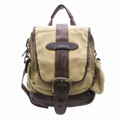 vintage 80s エルエルビーン LLBean ワックスドキャンバス レザー切替 ミリタリー ショルダー バッグ ブラウン メンズ ur341 【中古】