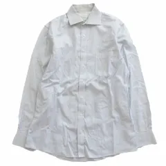 Brooks Brothers ブルックス ブラザーズ  MILANO FIT EST1818 シャツ ワイドカラー ストライプ柄 長袖 ライトブルー サイズM 【中古】