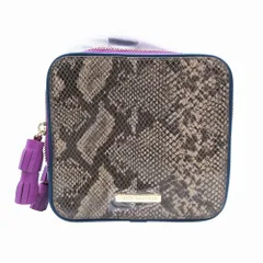 ジューシークチュール JUICY COUTURE パイソン レザー 2way ミニ ハンド バッグ ショルダー カバン 紫 紺 レディース ur353 【中古】