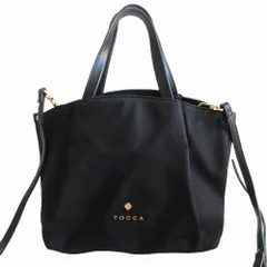 TOCCA トッカ 2WAY ナイロン トートバッグ ハンドバッグ ショルダーバッグ ブラック レディース 【中古】